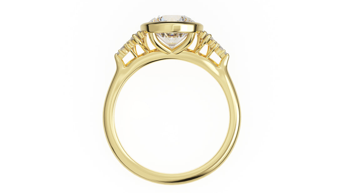 The Bezel Maeve Ring | Round | Setting Only - Lavender Creek Gems 