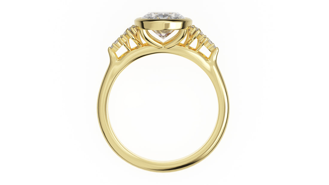 The Bezel Maeve Ring | Oval | Setting Only - Lavender Creek Gems 
