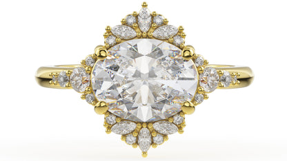 The Comtesse Ring | Oval | Setting Only - Lavender Creek Gems 