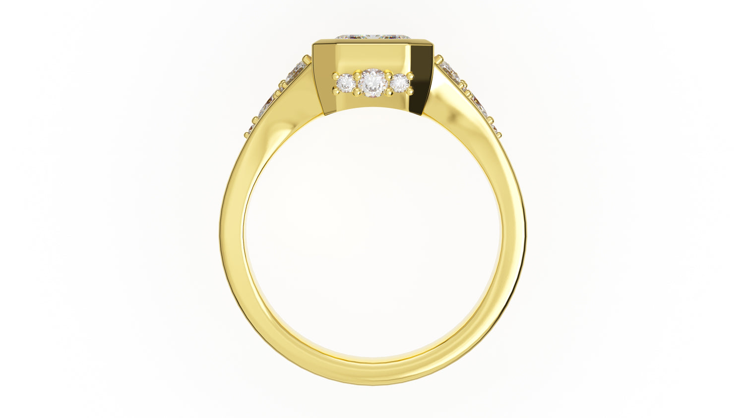 The Daylight Ring | Emerald Cut | Setting Only - Lavender Creek Gems 