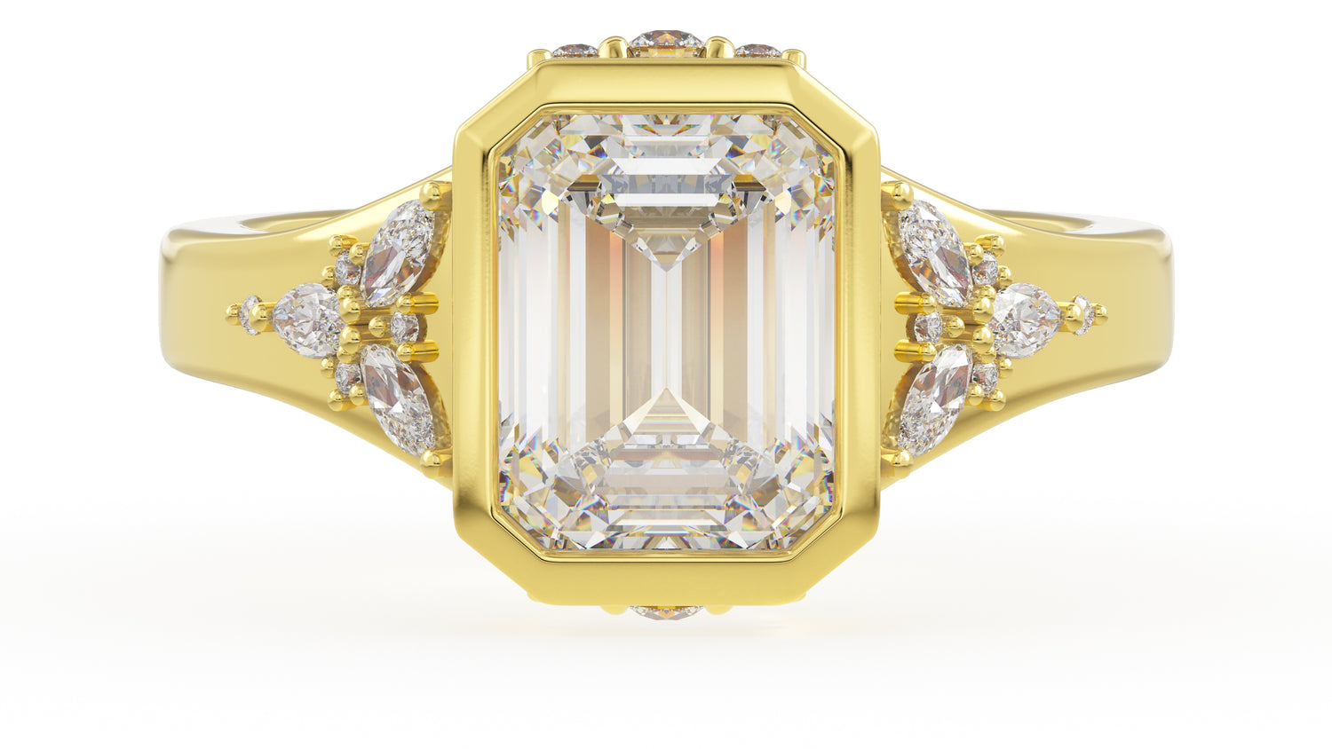 The Daylight Ring | Emerald Cut | Setting Only - Lavender Creek Gems 