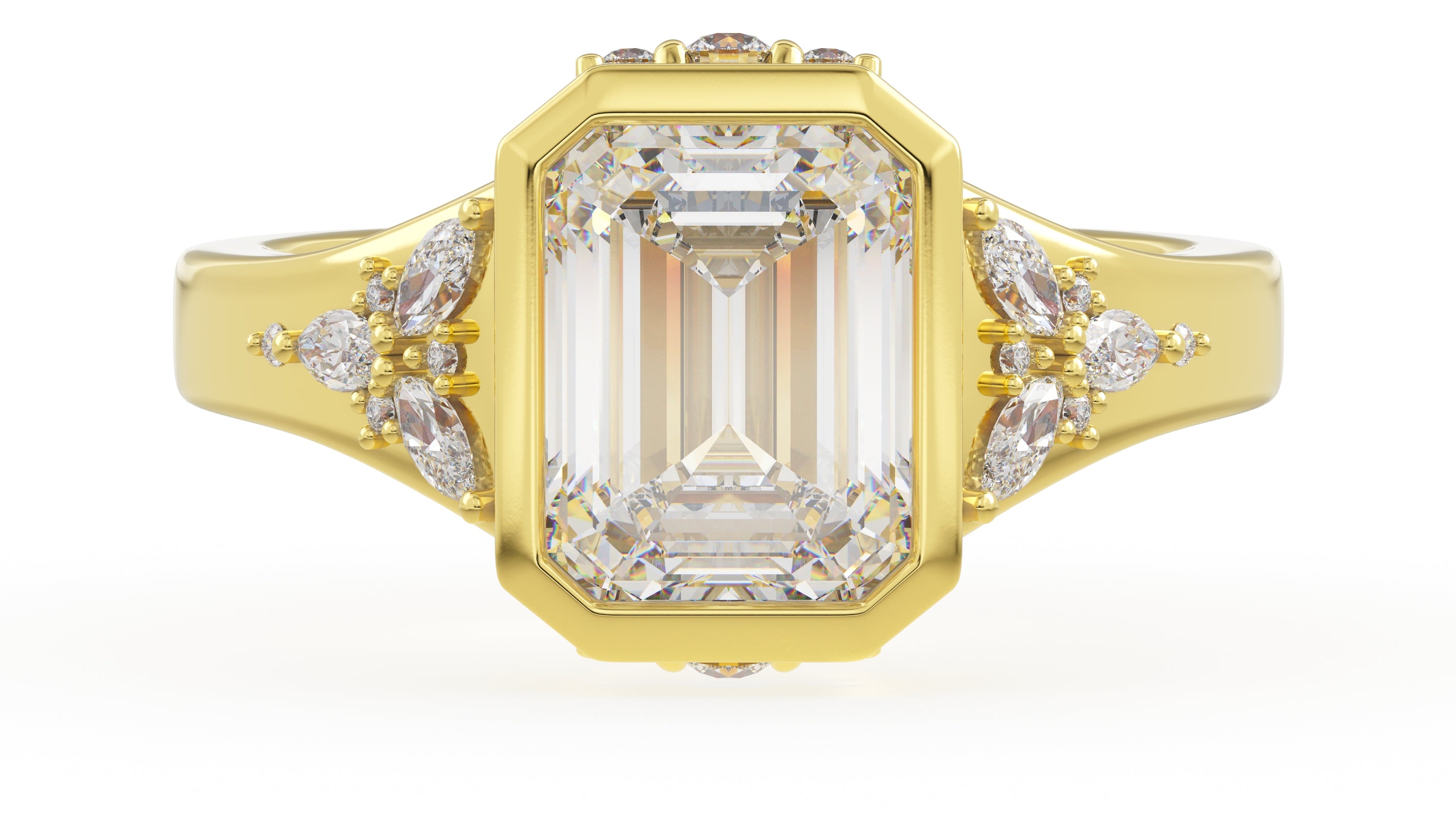 The Daylight Ring | Emerald Cut | Setting Only - Lavender Creek Gems 