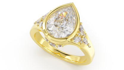 The Daylight Ring | Pear | Setting Only - Lavender Creek Gems 