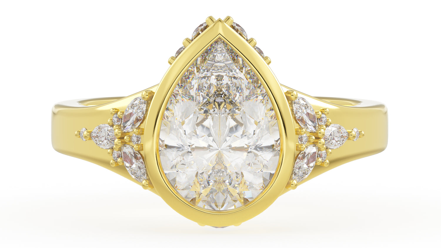 The Daylight Ring | Pear | Setting Only - Lavender Creek Gems 