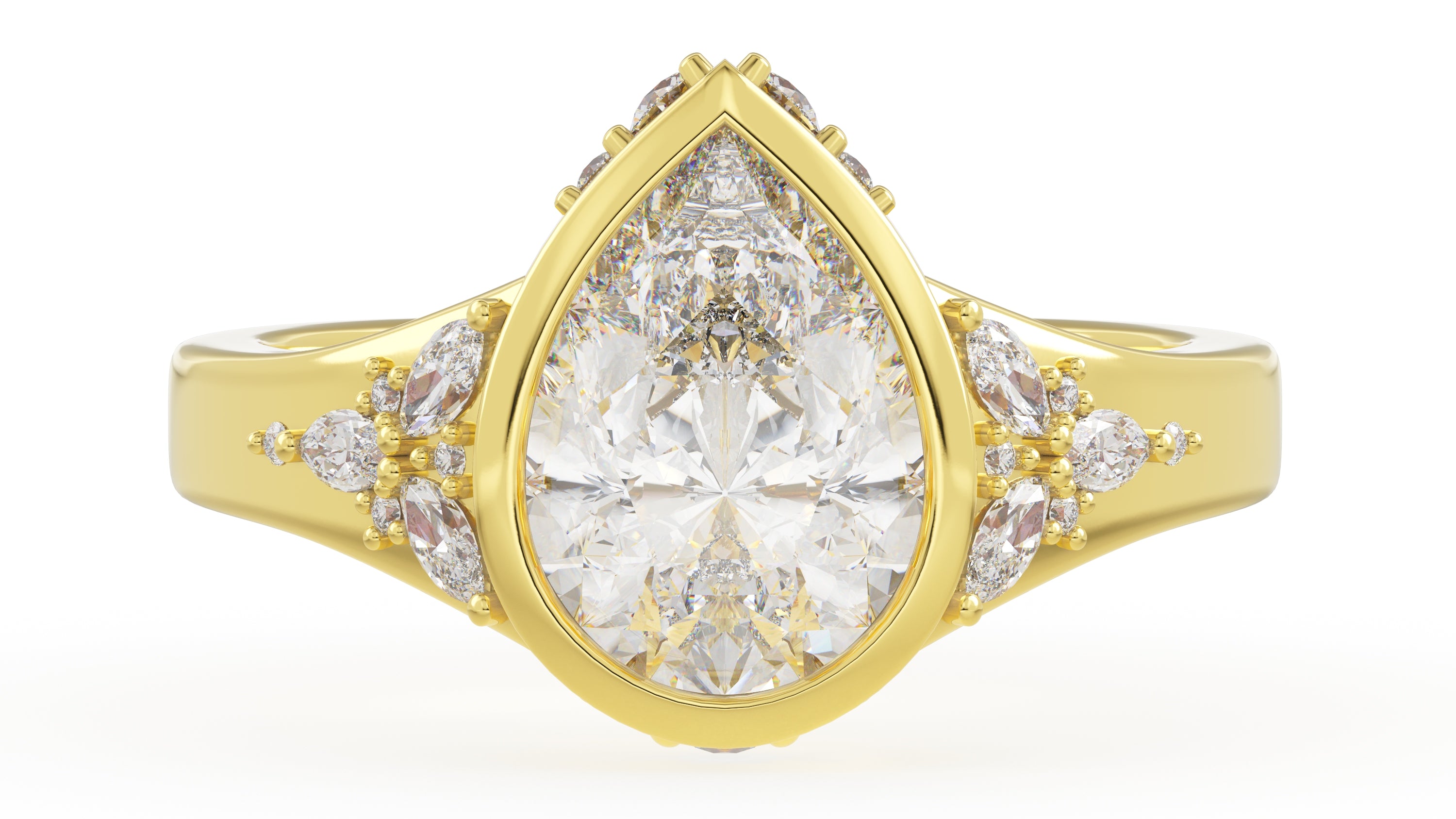 The Daylight Ring | Pear | Setting Only - Lavender Creek Gems 