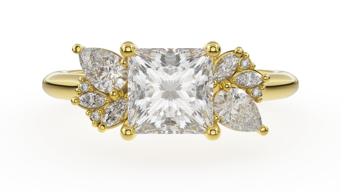 The Fleur Ring | Princess | Setting Only - Lavender Creek Gems 