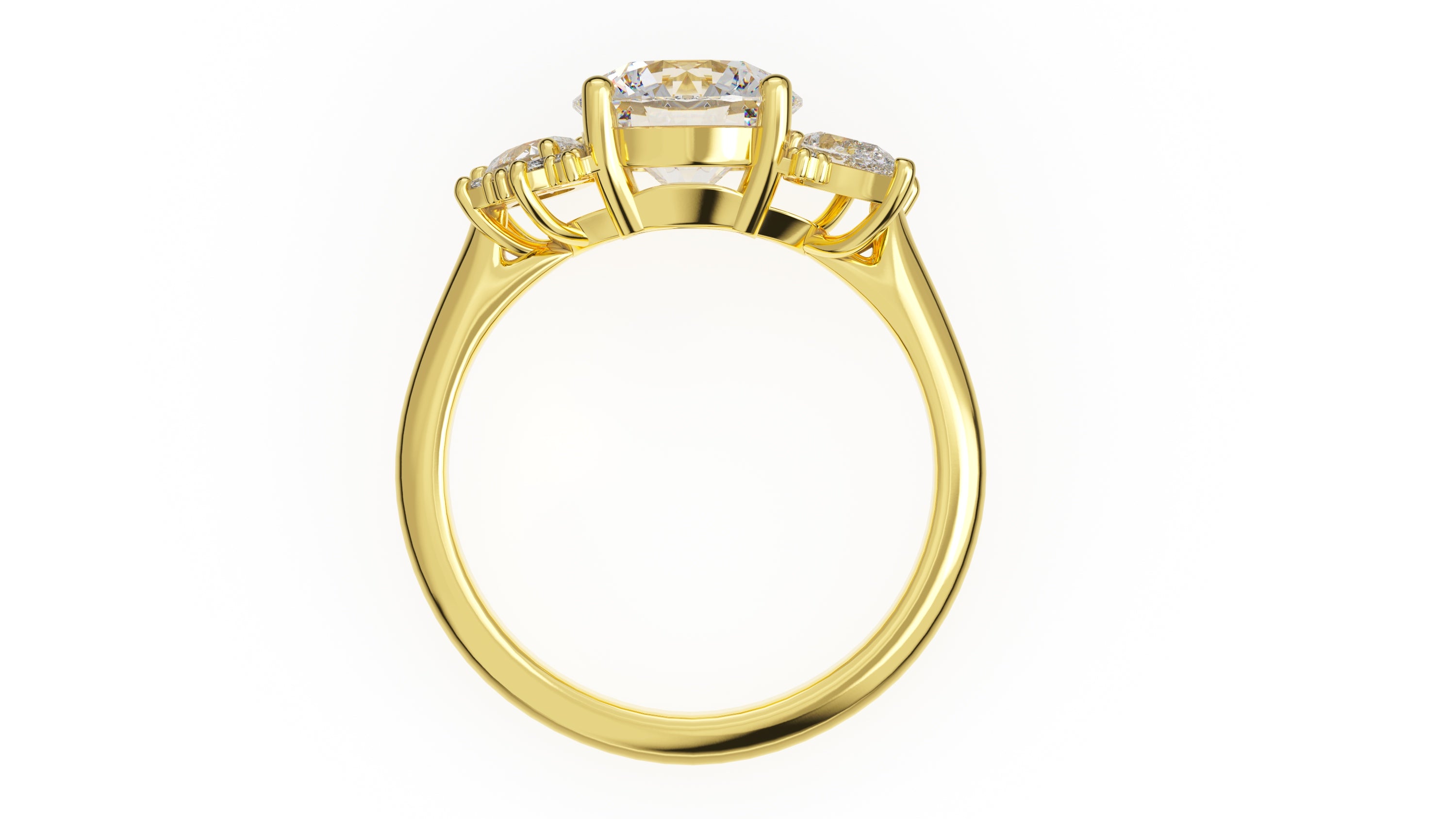 The Fleur Ring | Round | Setting Only - Lavender Creek Gems 