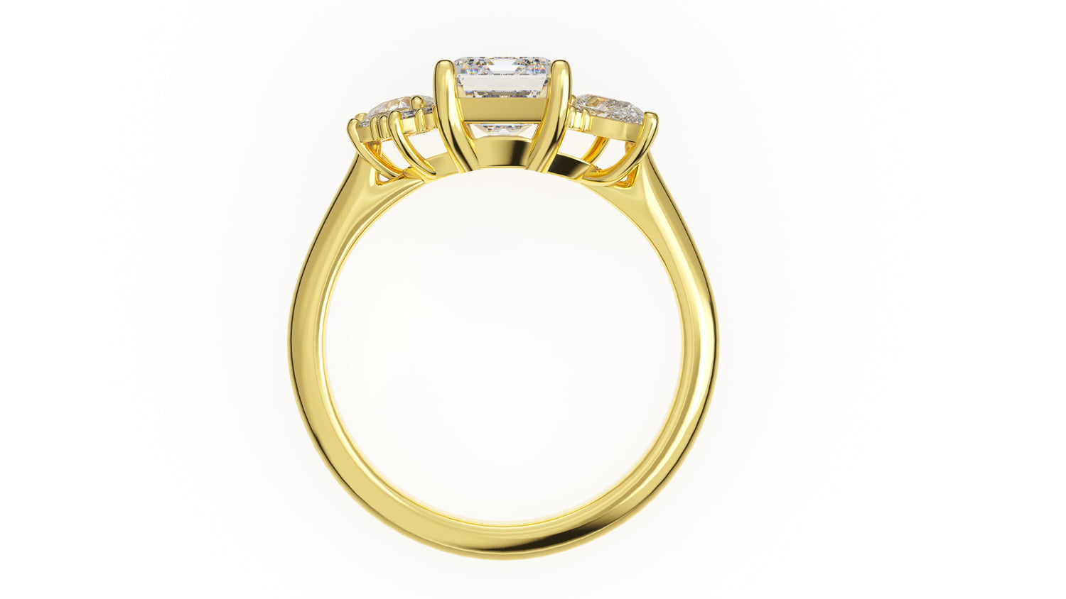 The Fleur Ring | Radiant | Setting Only - Lavender Creek Gems 