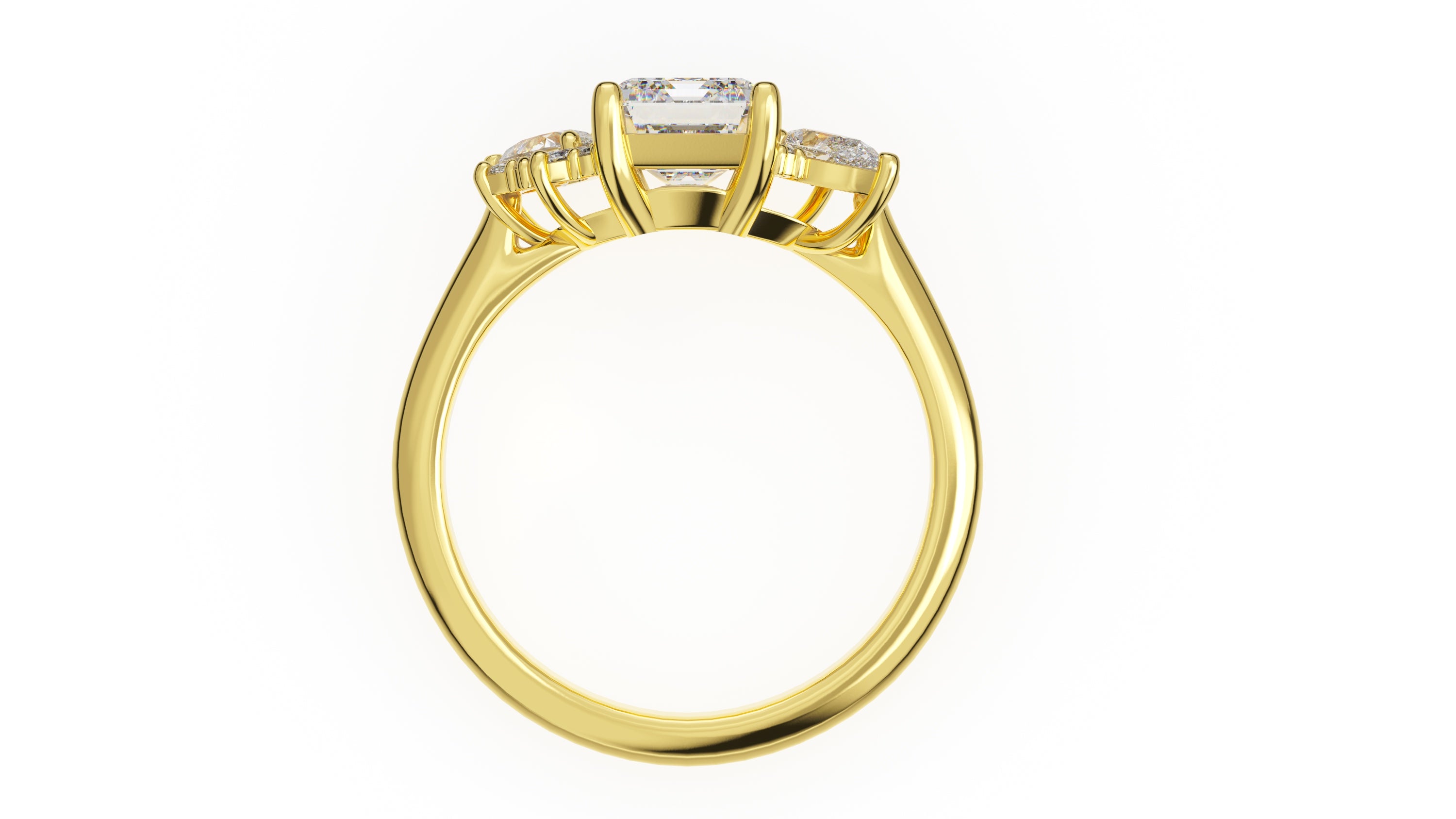 The Fleur Ring | Radiant | Setting Only - Lavender Creek Gems 