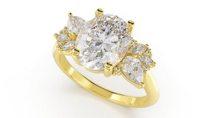 The Fleur Ring | Oval | Setting Only