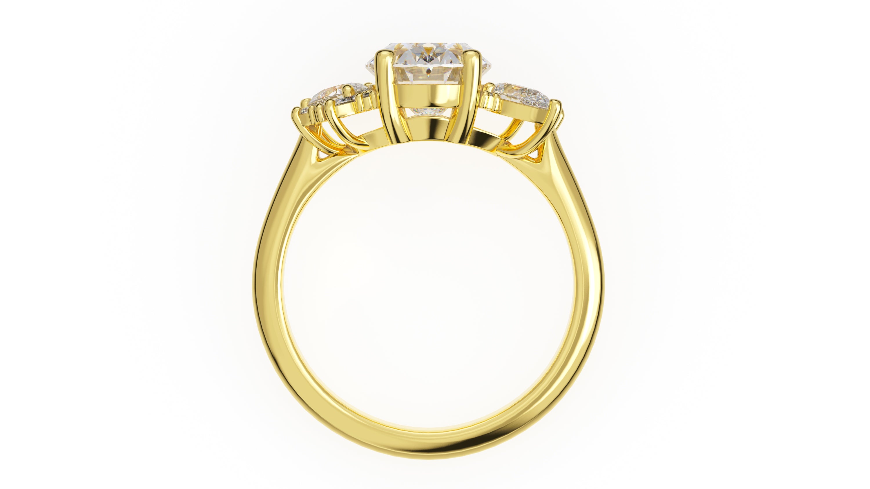 The Fleur Ring | Oval | Setting Only - Lavender Creek Gems 