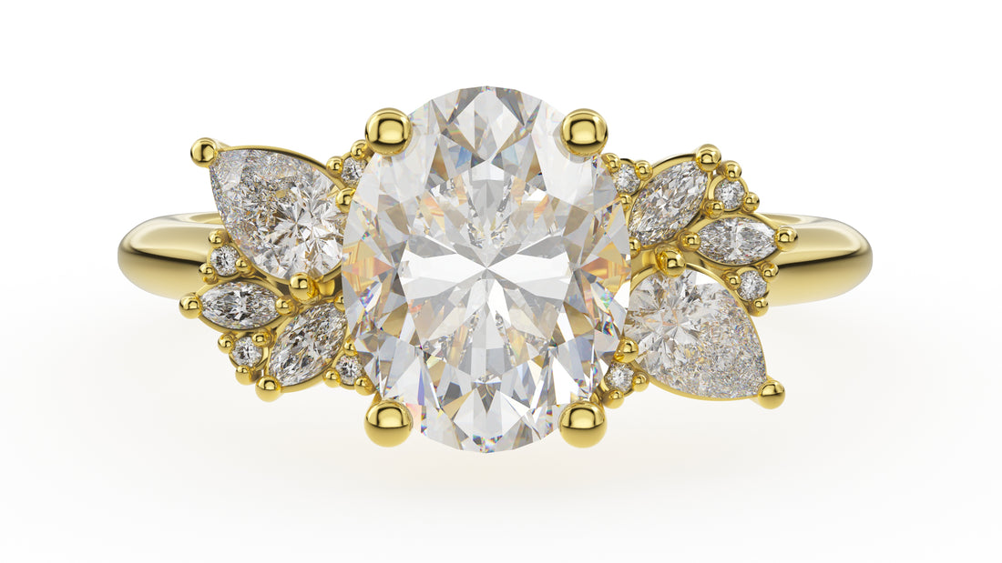 The Fleur Ring | Oval | Setting Only - Lavender Creek Gems 