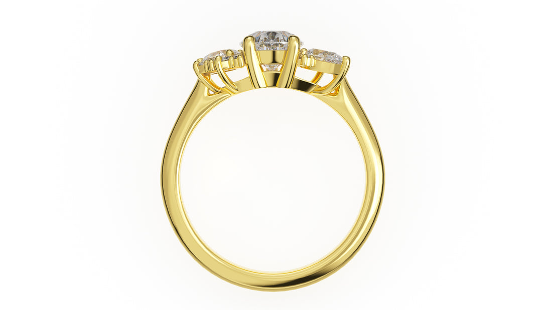 The Fleur Ring | Pear | Setting Only - Lavender Creek Gems 