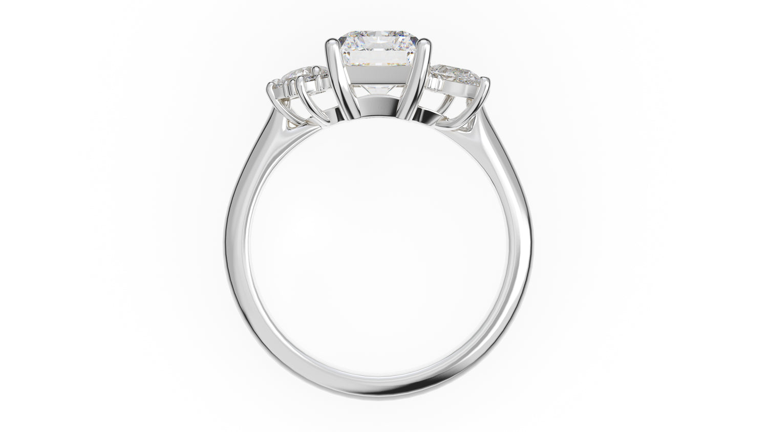 The Fleur Ring | Radiant | Setting Only - Lavender Creek Gems 