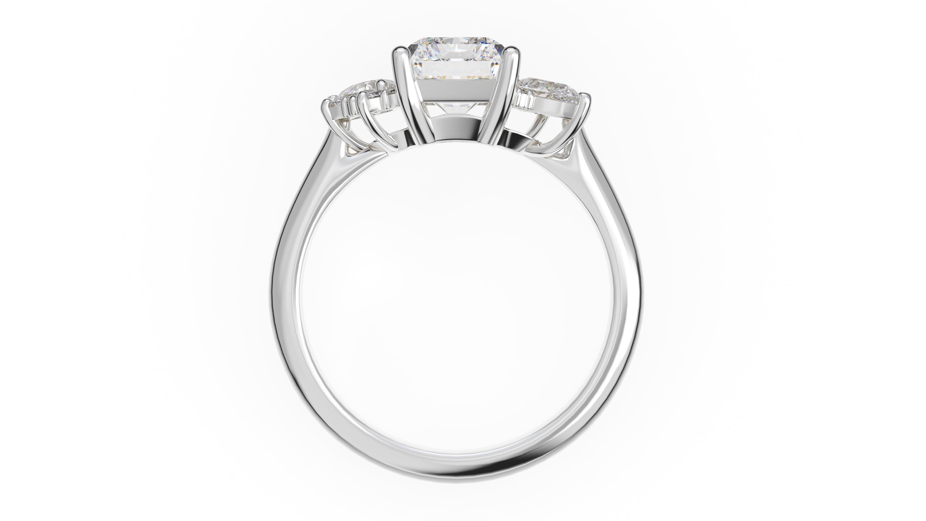 The Fleur Ring | Radiant | Setting Only - Lavender Creek Gems 