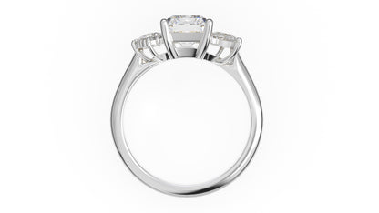 The Fleur Ring | Radiant | Setting Only - Lavender Creek Gems 