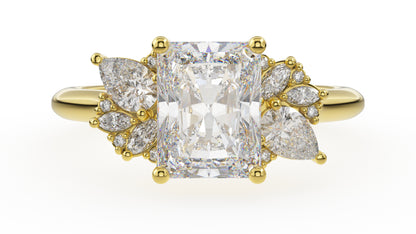 The Fleur Ring | Radiant | Setting Only - Lavender Creek Gems 
