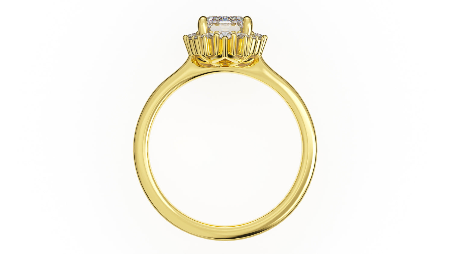 The Georgia Ring | Emerald Cut | Setting Only - Lavender Creek Gems 