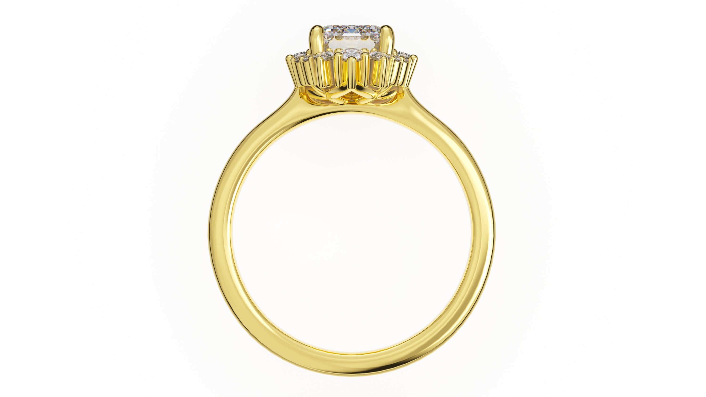 The Georgia Ring | Emerald Cut | Setting Only - Lavender Creek Gems 