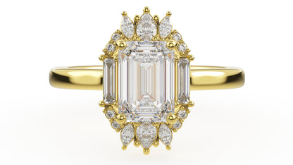 The Georgia Ring | Emerald Cut | Setting Only - Lavender Creek Gems 