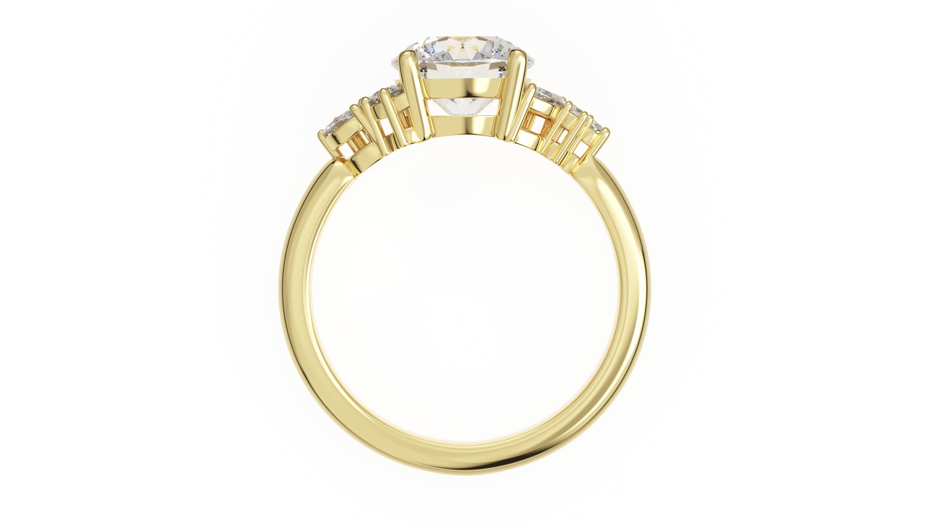 The Laurel Ring | Round | Setting Only - Lavender Creek Gems 