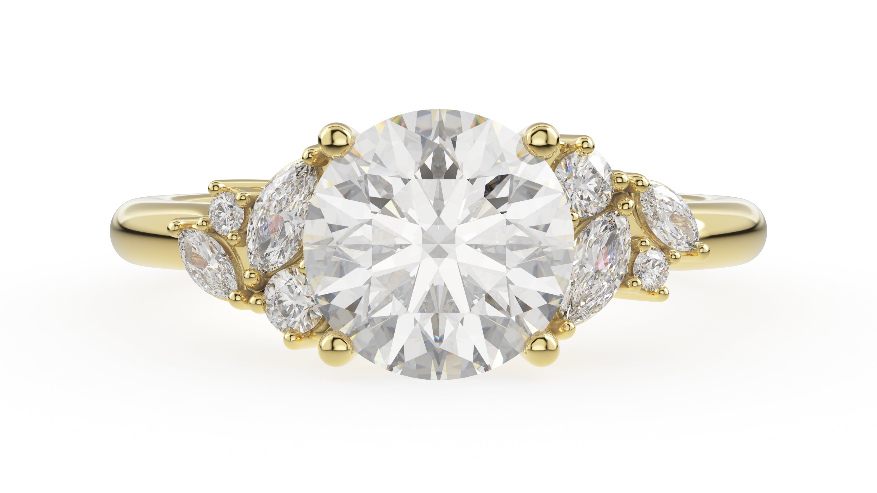The Laurel Ring | Round | Setting Only - Lavender Creek Gems 