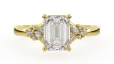 The Lyria Ring | Emerald Cut | Setting Only - Lavender Creek Gems 