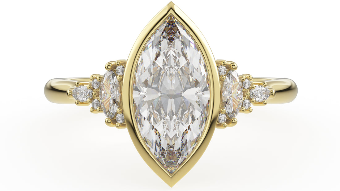 The Bezel Maeve Ring | Marquise Diamond - Lavender Creek Gems
