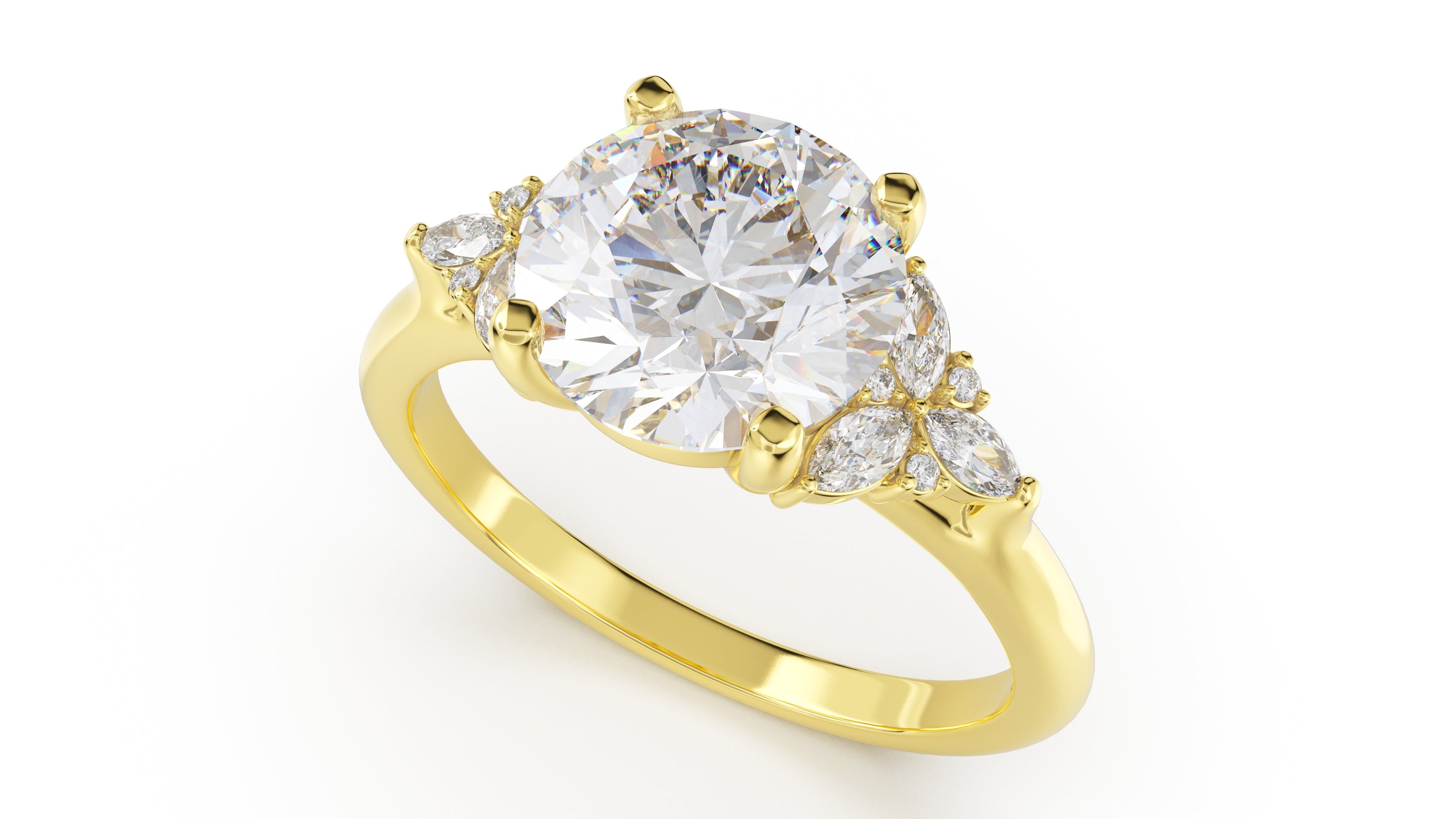 The Meadow Ring | Round | Setting Only - Lavender Creek Gems 