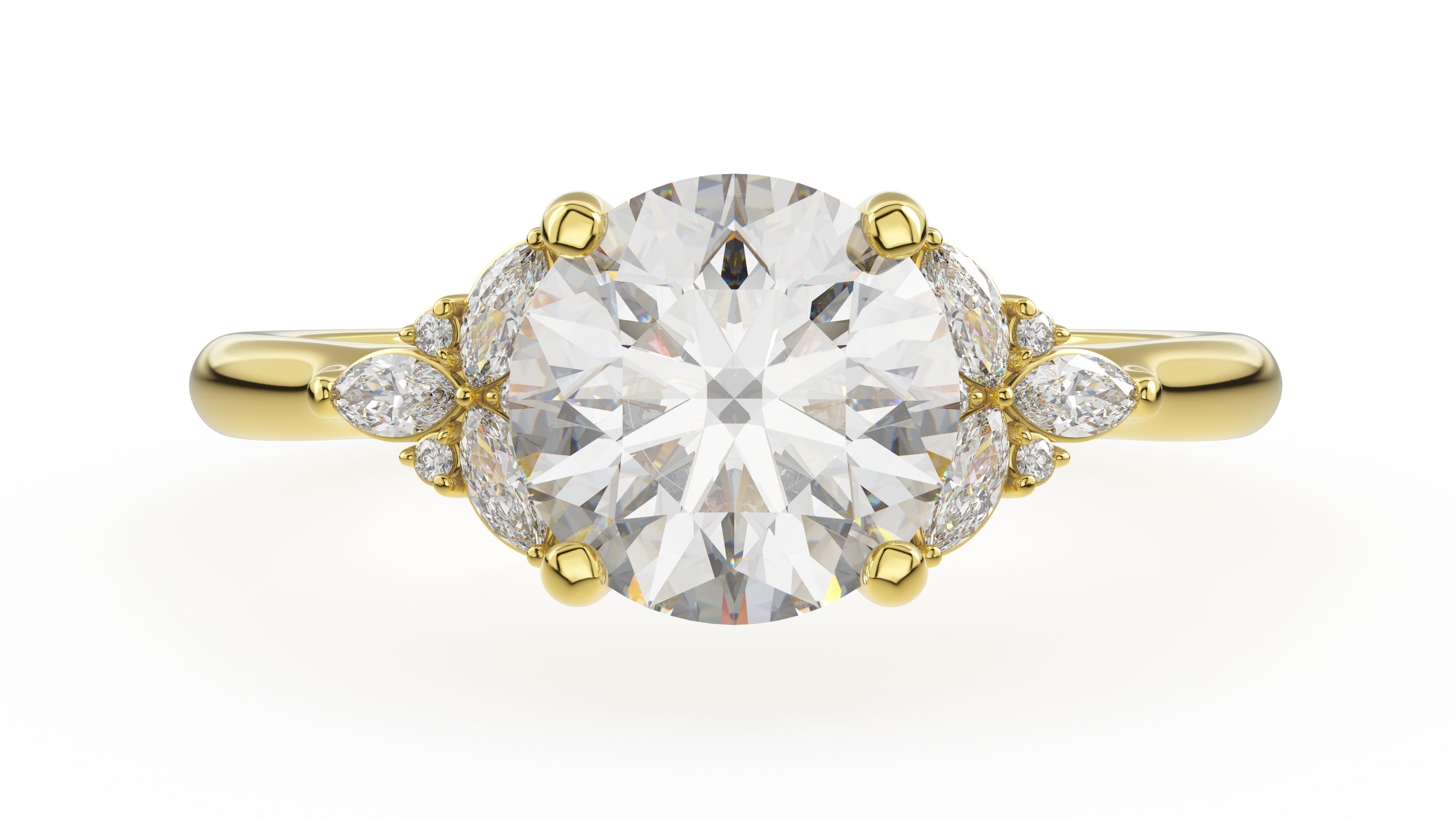 The Meadow Ring | Round | Setting Only - Lavender Creek Gems 
