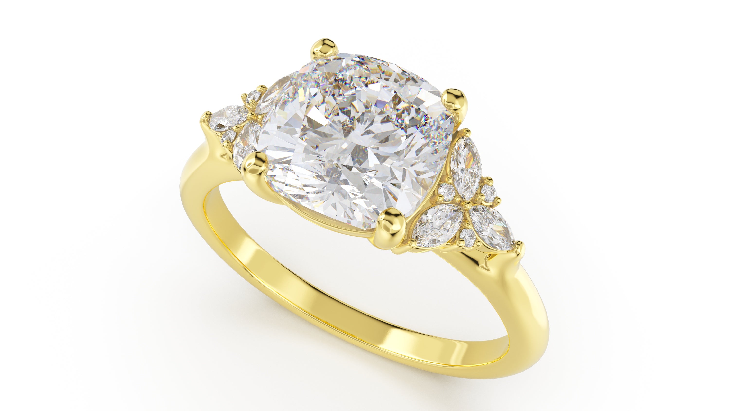 The Meadow Ring | Cushion | Setting Only - Lavender Creek Gems 