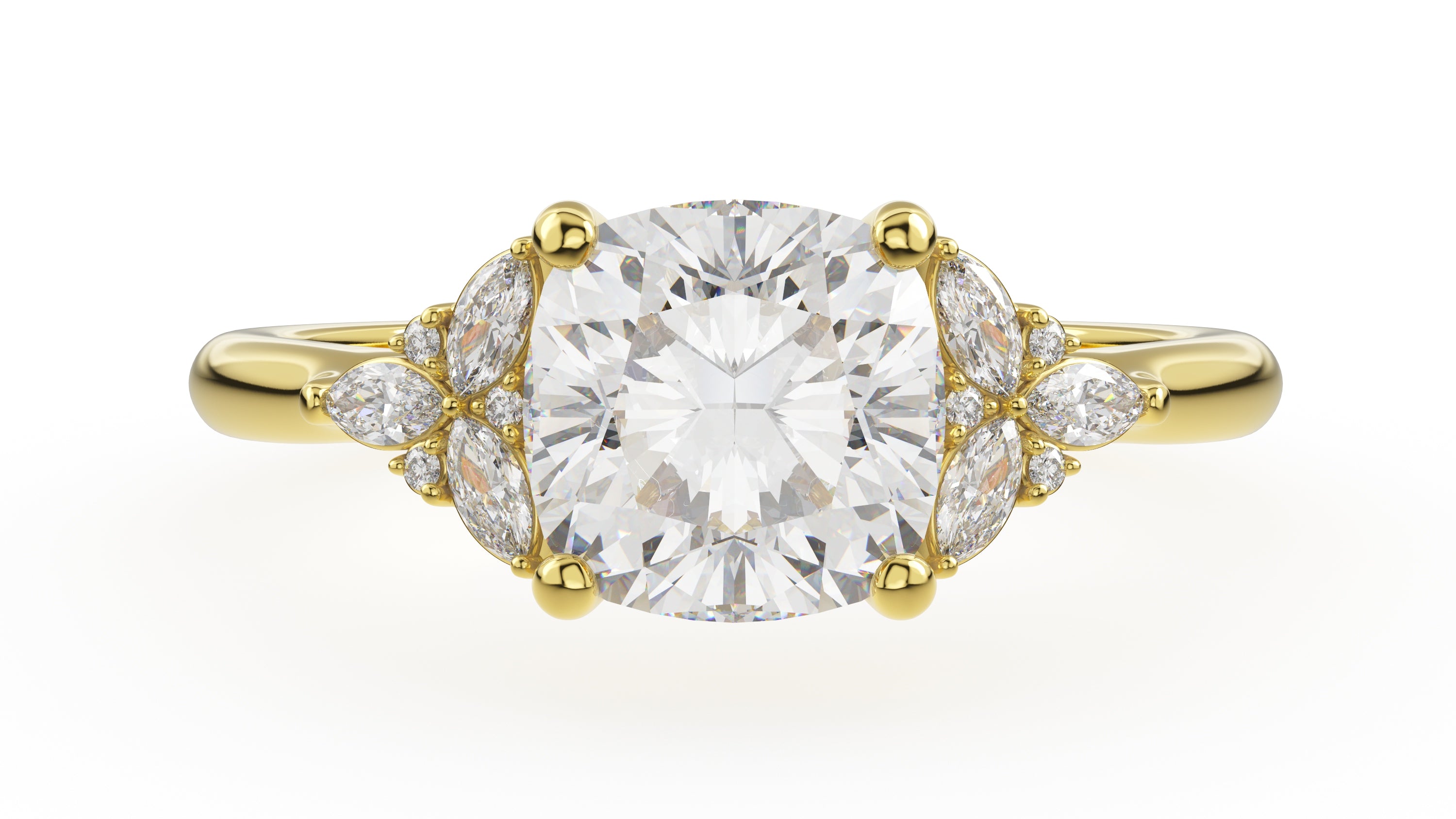 The Meadow Ring | Cushion | Setting Only - Lavender Creek Gems 