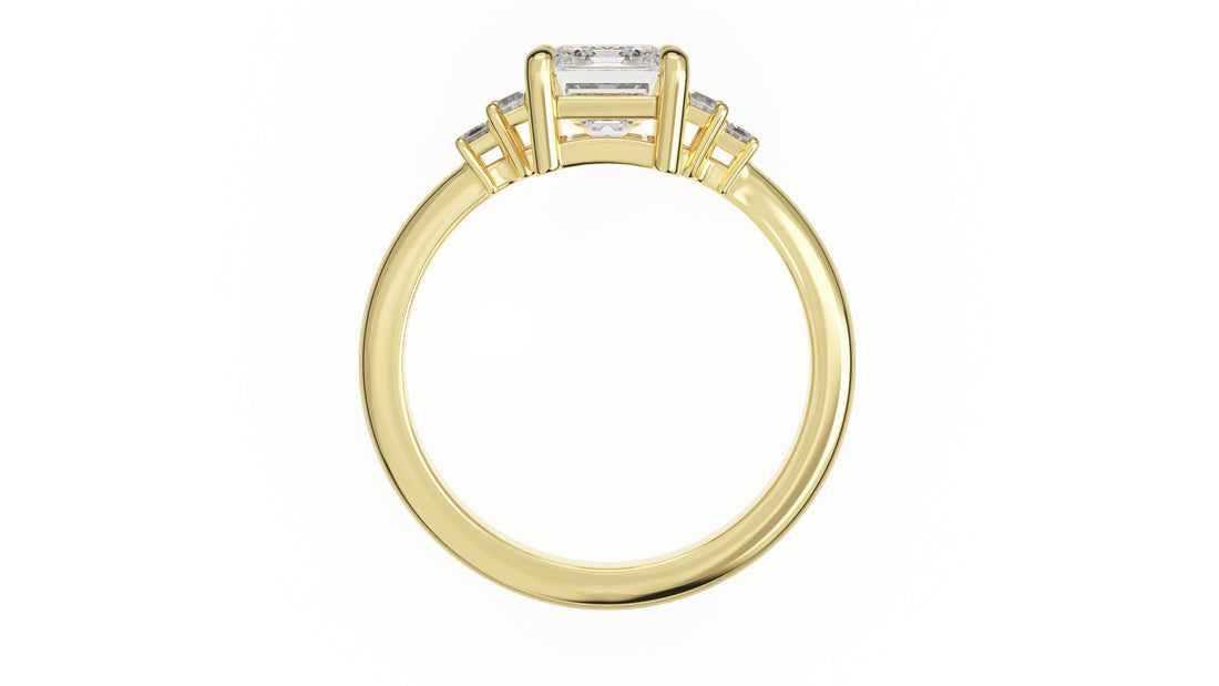 The Mira Ring | Emerald Cut | Setting Only - Lavender Creek Gems 