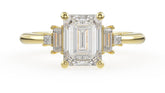 The Mira Ring | Emerald Cut | Setting Only - Lavender Creek Gems 