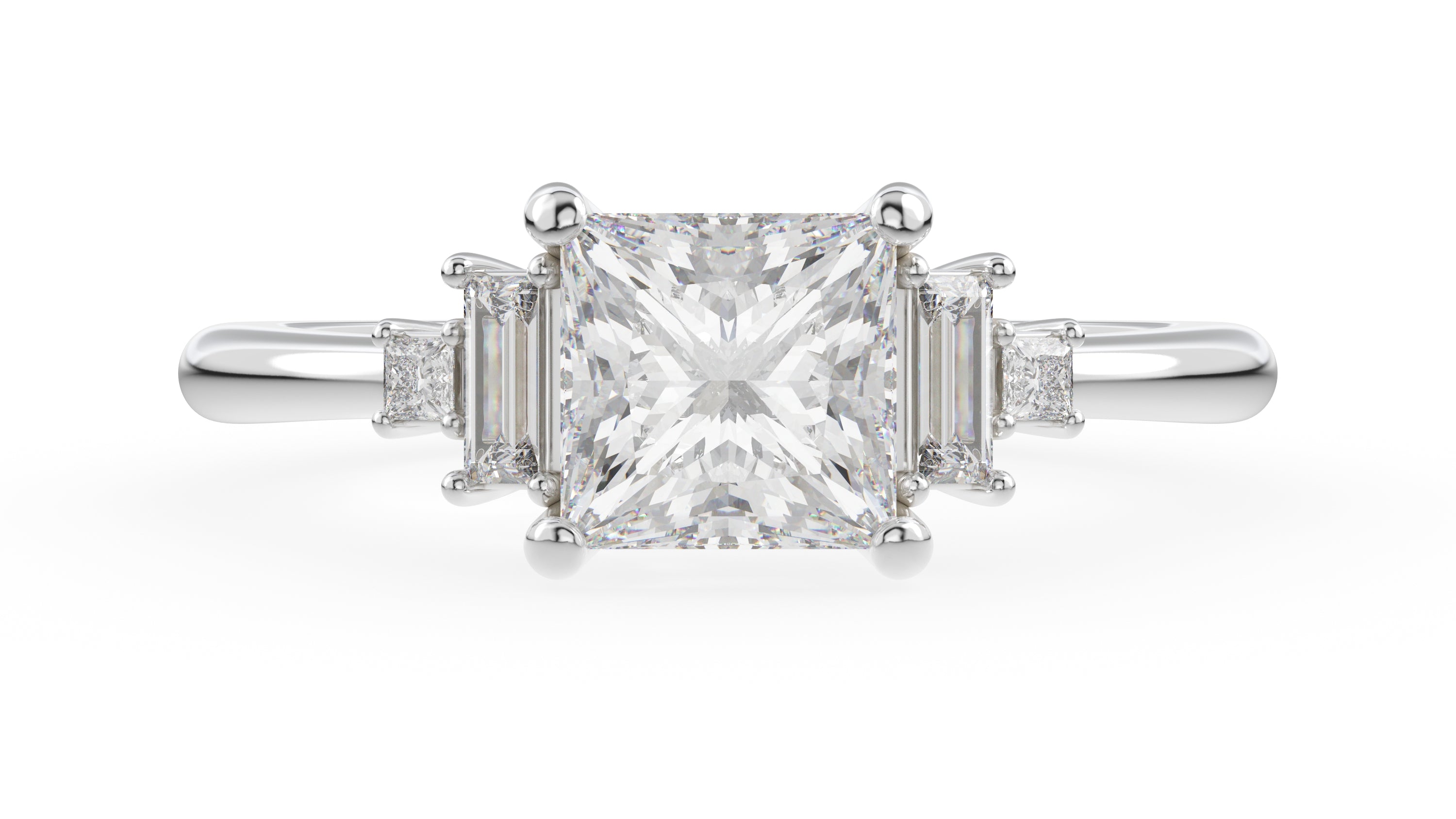 The Mira Ring | Princess | Setting Only - Lavender Creek Gems 