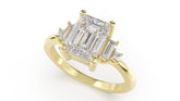 The Mira Ring | Emerald Cut | Setting Only - Lavender Creek Gems 