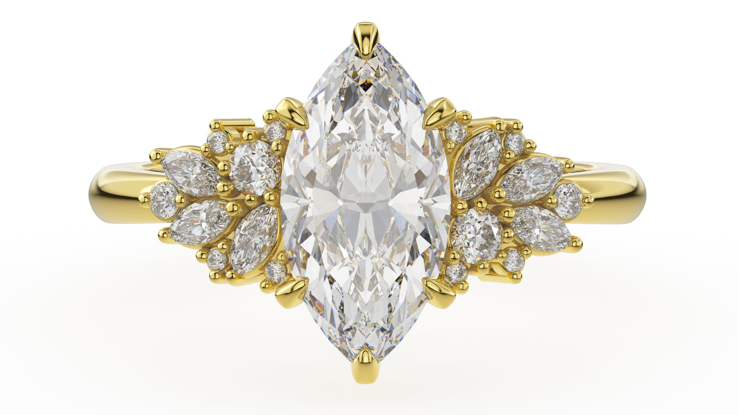 The Rosalie Ring | Marquise | Setting Only - Lavender Creek Gems 