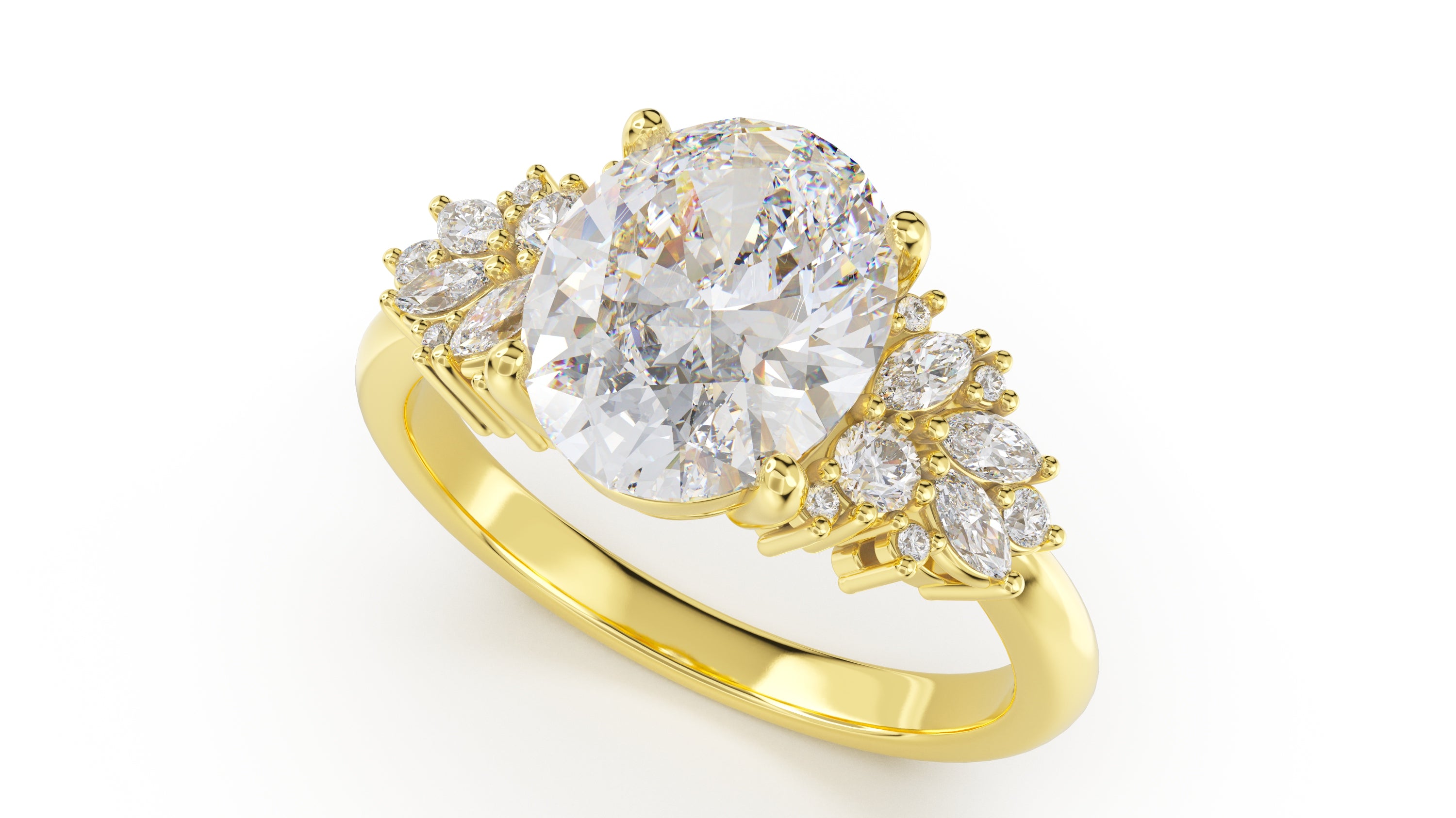 The Rosalie Ring | Oval | Setting Only - Lavender Creek Gems 