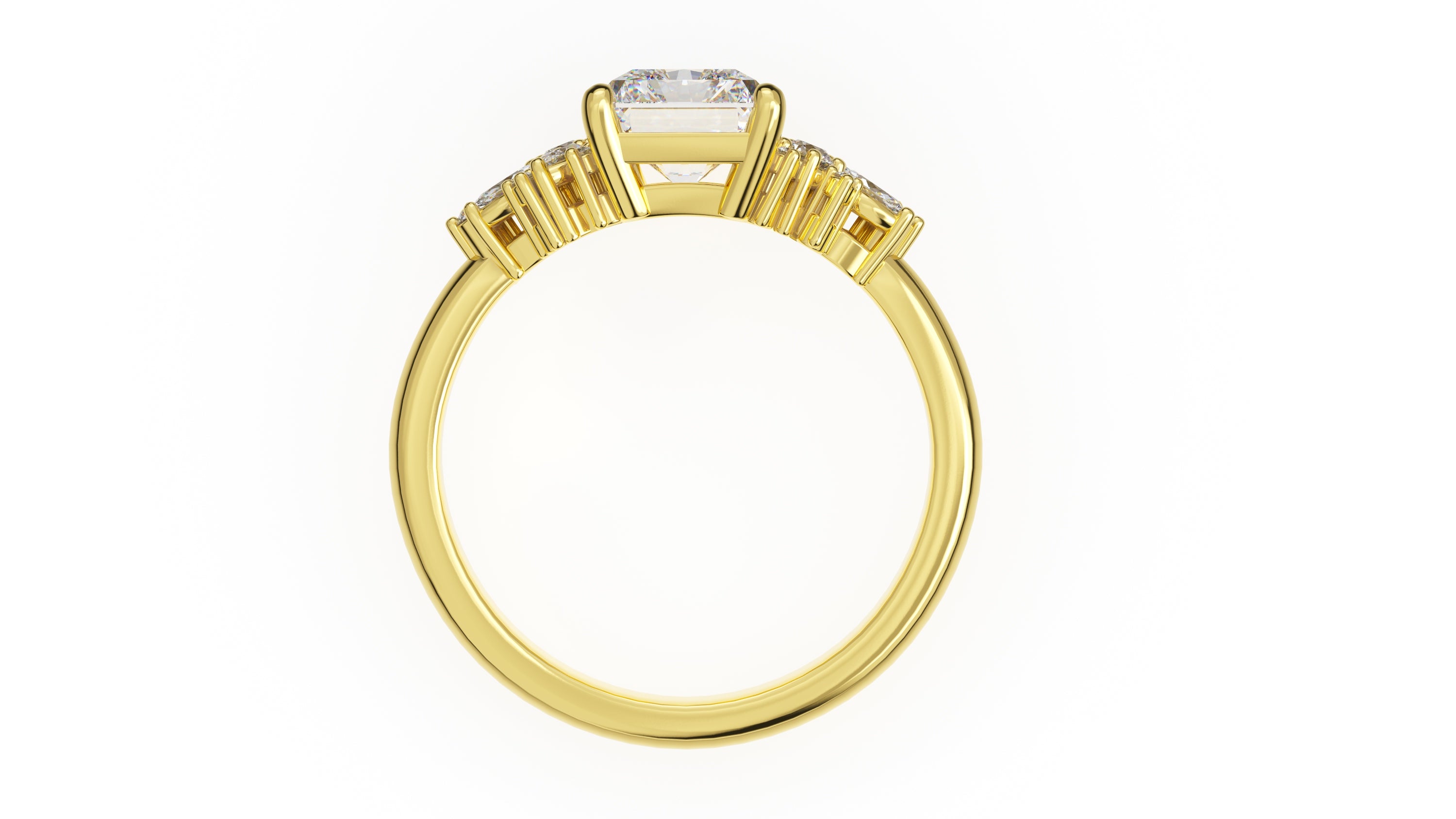 The Rosalie Ring | Radiant | Setting Only - Lavender Creek Gems 