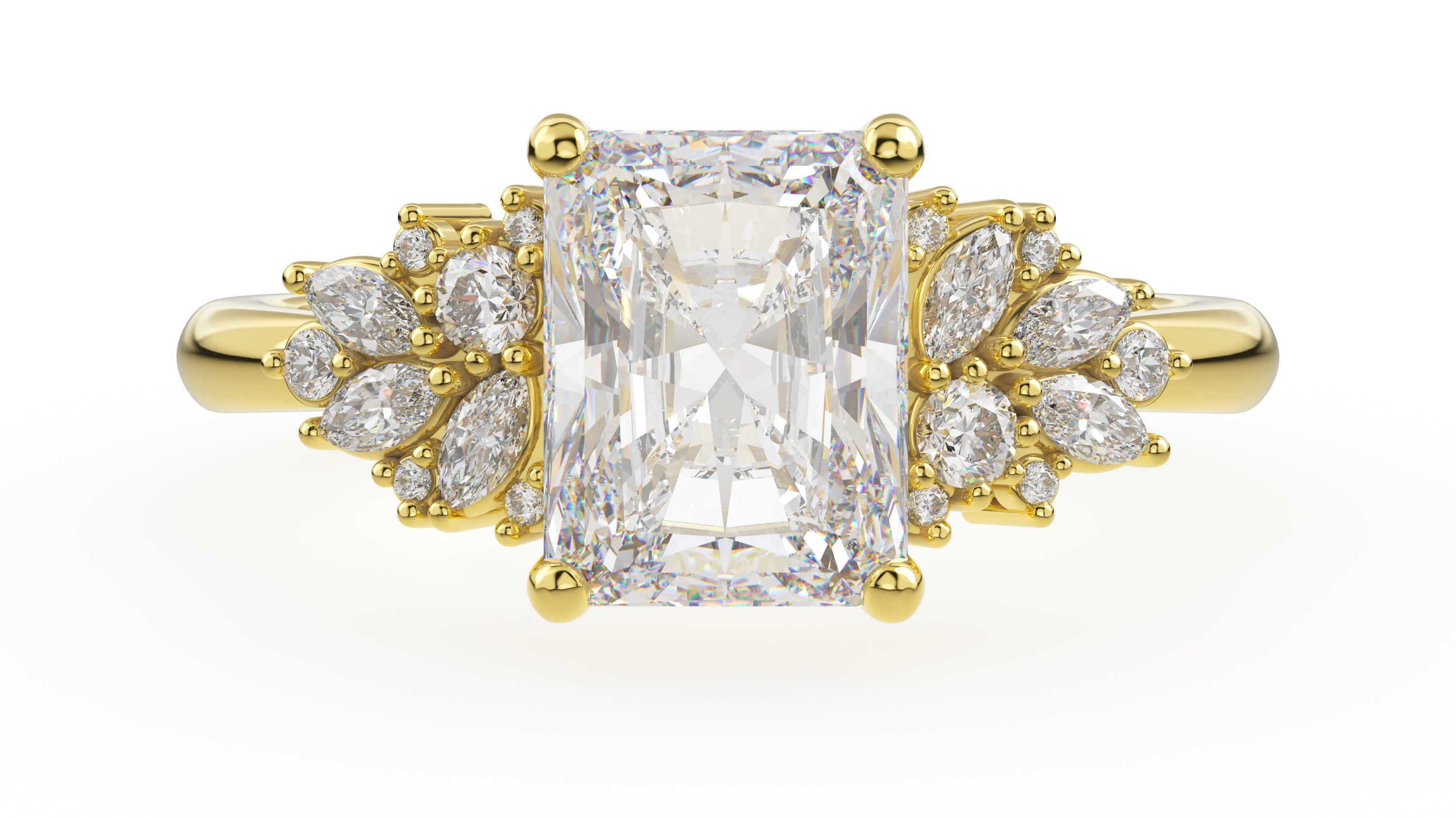 The Rosalie Ring | Radiant | Setting Only - Lavender Creek Gems 