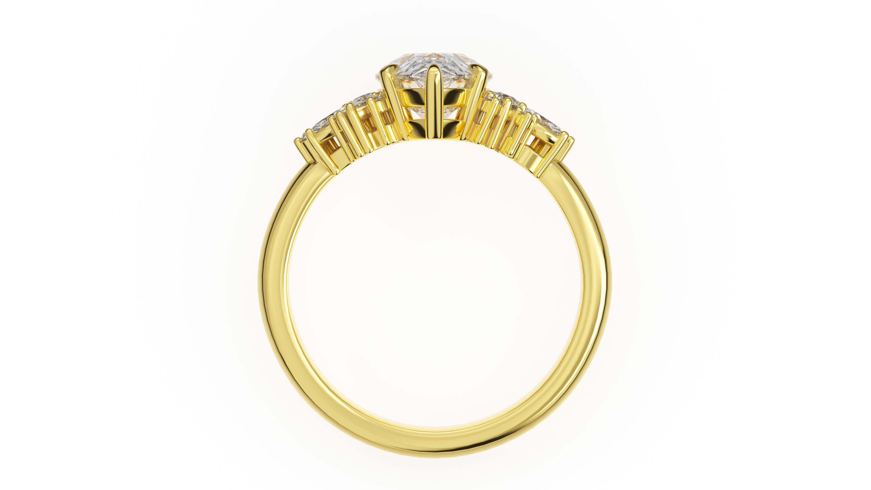 The Rosalie Ring | Pear | Setting Only - Lavender Creek Gems 