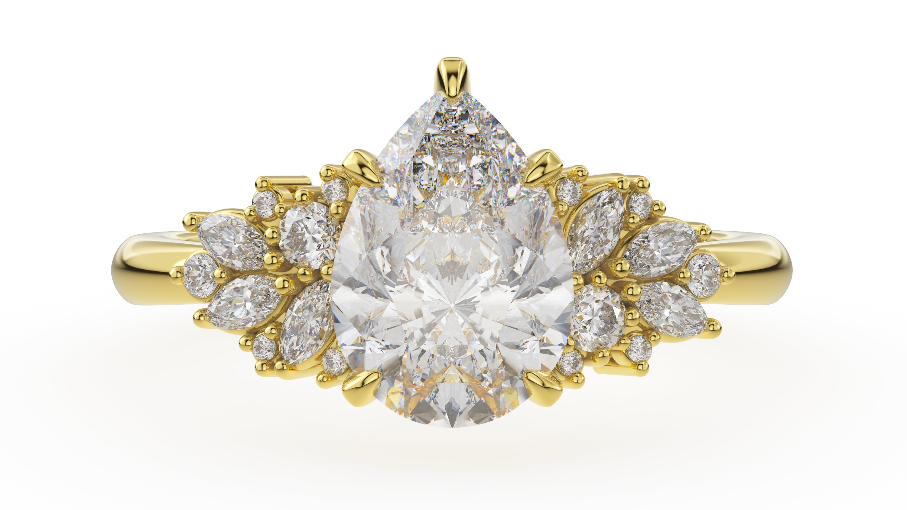 The Rosalie Ring | Pear | Setting Only - Lavender Creek Gems 