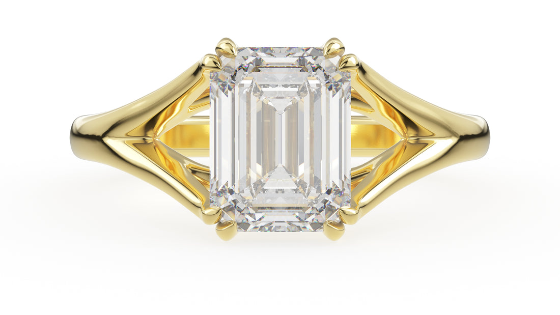 The Weaver Ring | Emerald Cut | Setting Only - Lavender Creek Gems