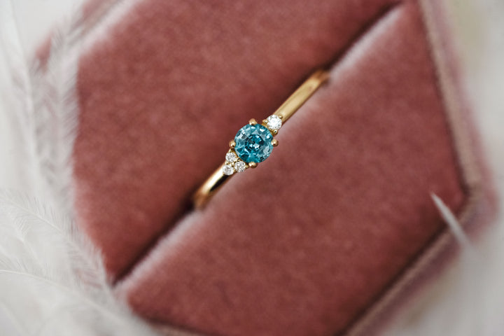 The Astra 0.38 CT Blue Zircon Ring