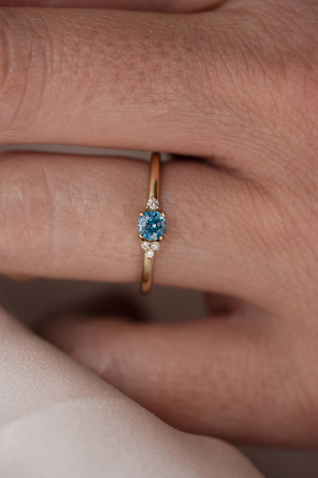 The Astra 0.38 CT Blue Zircon Ring