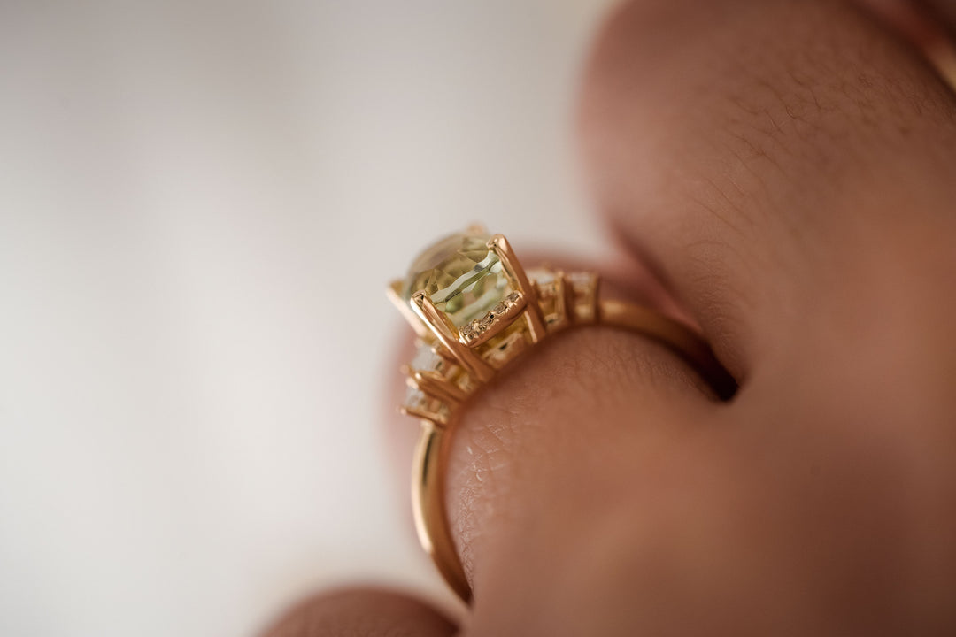 The Sura 2.02 CT Oval Green Tourmaline Ring