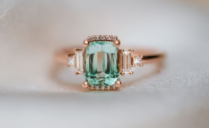 The Sura 1.93 CT Teal Blue Tourmaline Ring